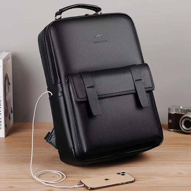 Laptop Backpack 15.6 - Mochila de cuero de lujo para