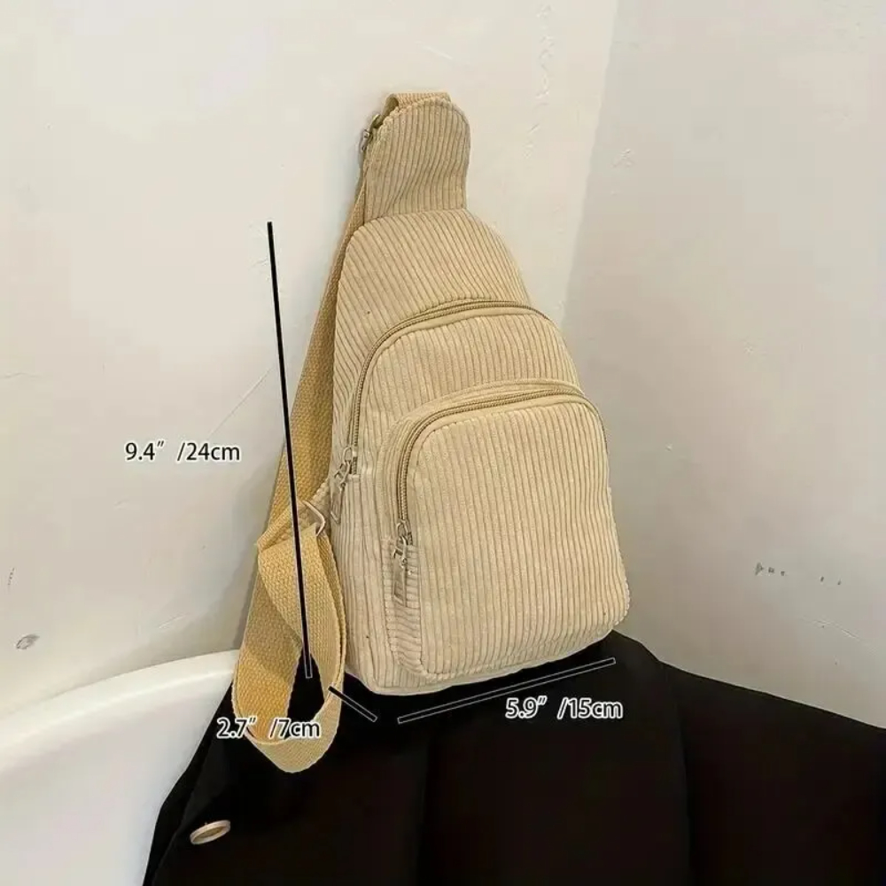 Bolso cruzado de pana Vintage, - Sling Backpack Shoulder reseña y precio