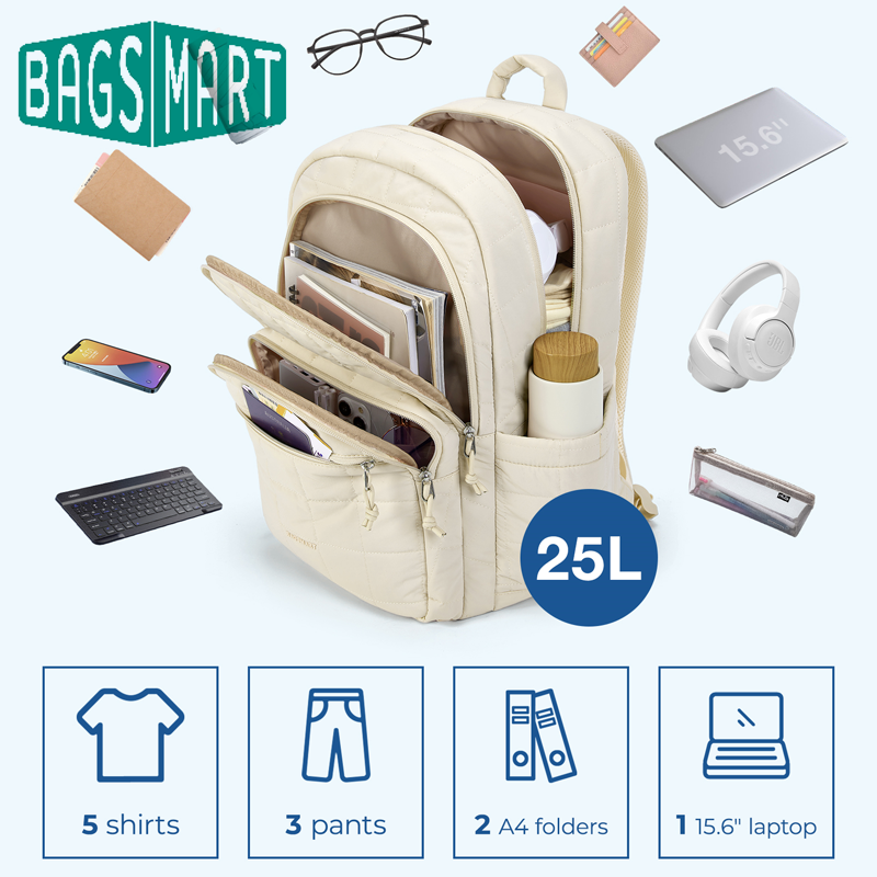 BAGSMART Bolsas para computado - Laptop Backpack 15.6 reseña y precio